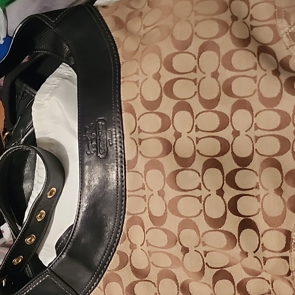 Pre-loved Large Coach Saddle Bag purse w/ Dustbag